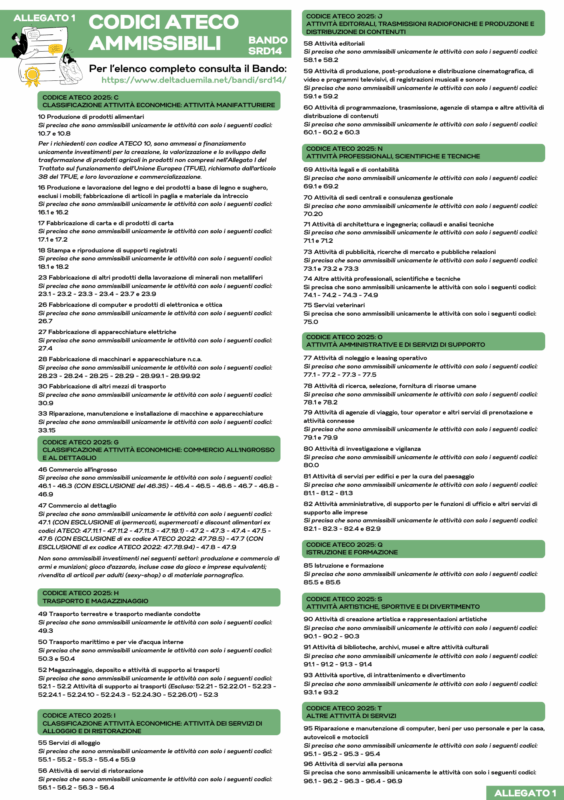 Infografica Sintesi - Bando SRD14