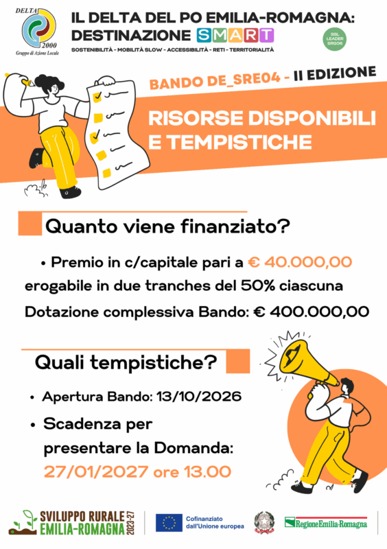 Bando GAL DELTA 2000 DE_SRE04 "Start up non agricole" II ed.