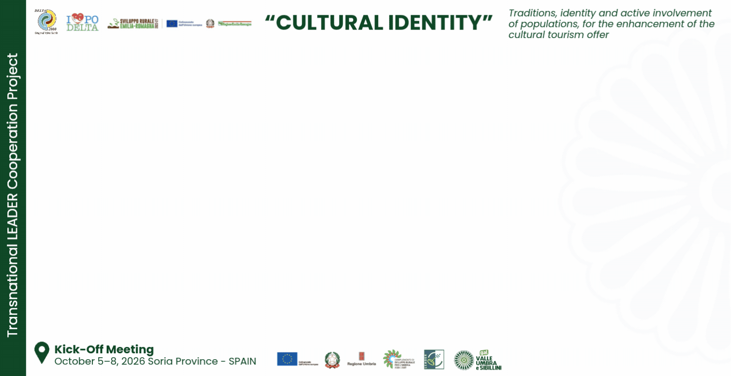 Kick-Off Meeting Progetto Cooperazione Transnazionale GAL LEADER "Cultural Identity" - Study Visit Museos Vivos in Spagna 5-8 Ottobre 2026