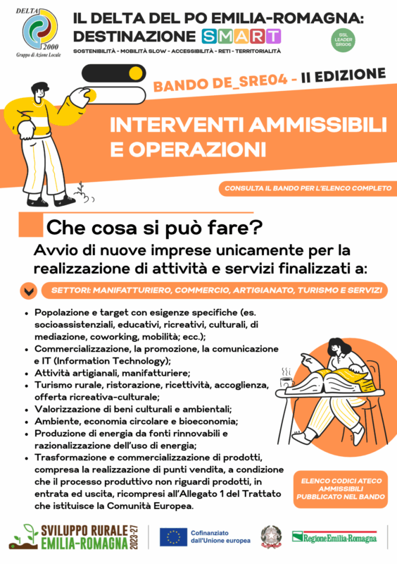 Bando GAL DELTA 2000 DE_SRE04 "Start up non agricole" II ed.