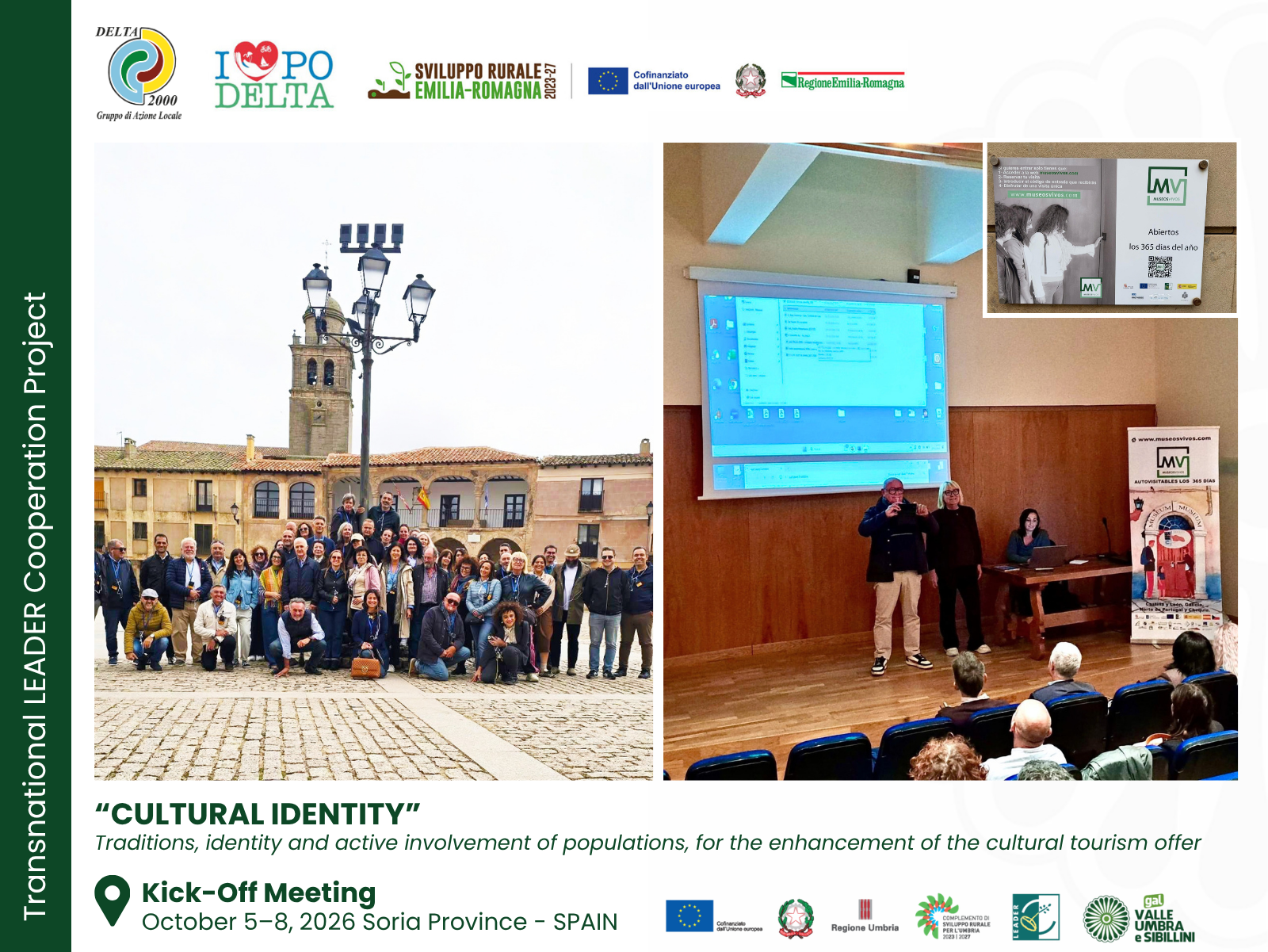 Luoghi della cultura aperti, territori vivi: il GAL DELTA 2000 con CULTURAL IDENTITY alla scoperta dei Museos Vivos in Spagna 5-8 ottobre 2026
