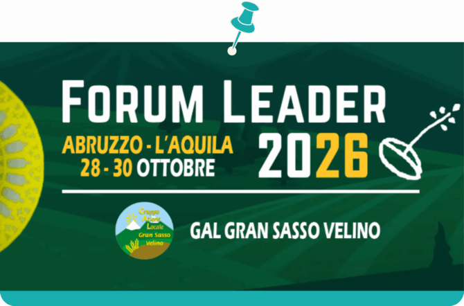 Forum Leader 2026 28-29-30 Ottobre 2026 a L'Aquila - Abruzzo